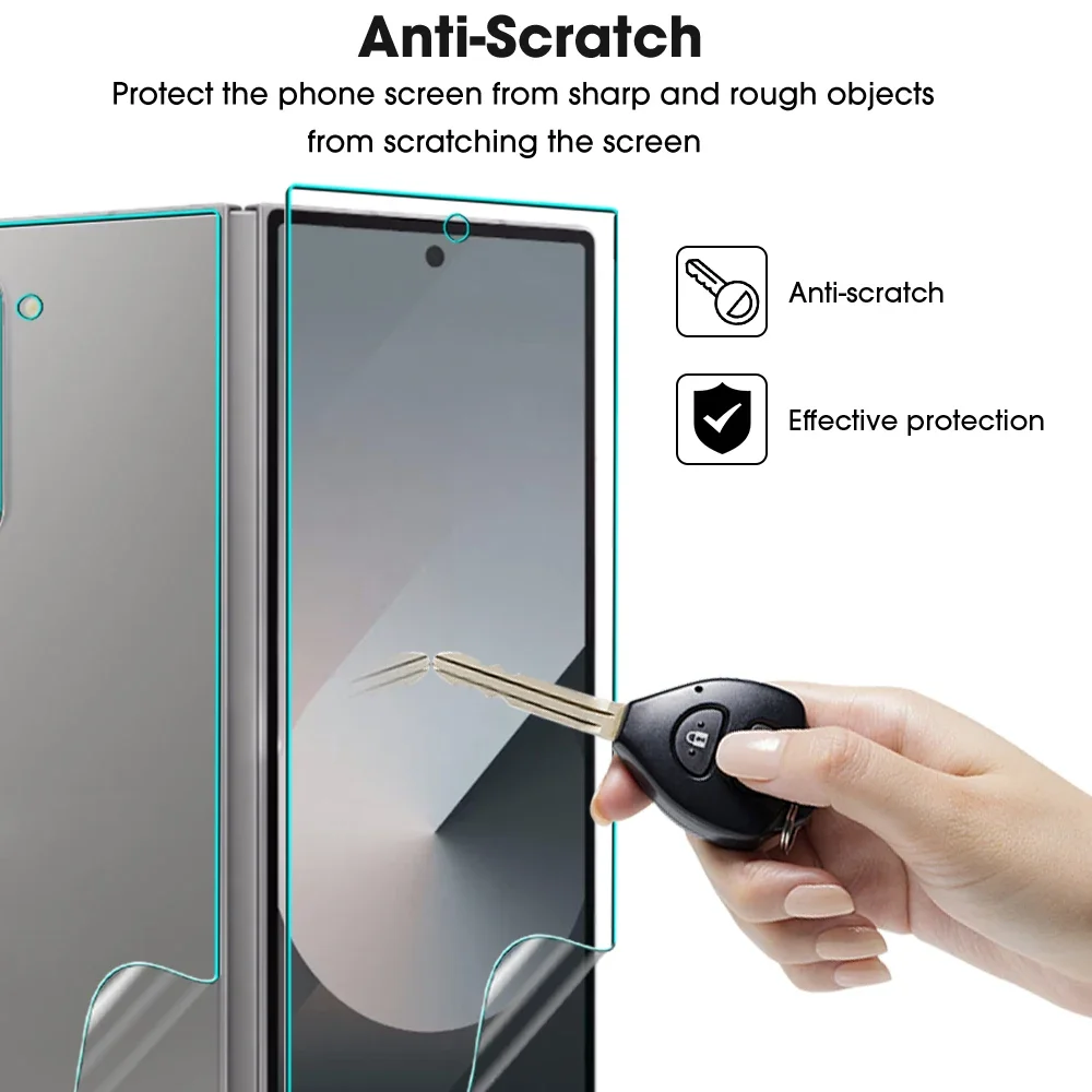 Hydrogel Film for Samsung Z Fold 6 Fold4 5 6 7 HD Soft Front Back Inner Screen Protector for Samsung Galaxy ZFold 7 6 Not Glass