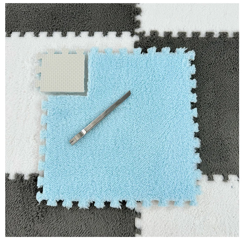 Amylove 36 Pcs Plush Foam Floor Mat Square Nterlockng Carpet Tles