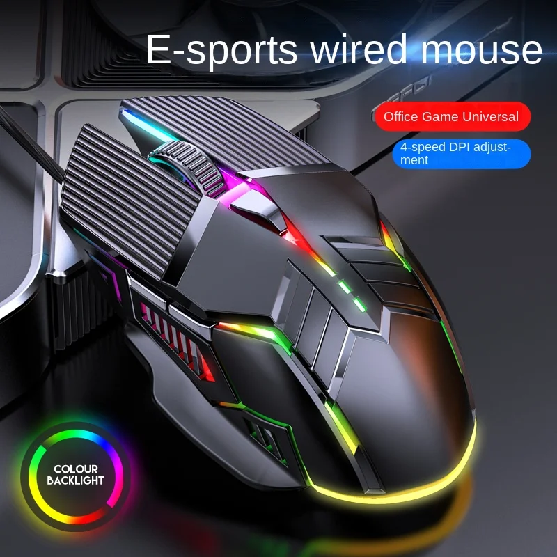 New USB Mouse Computer Wired Mouse Gaming Wired Glow Mute Office Gaming Universal PC Gamer Laptop Accessories gaming mouse wired mouse