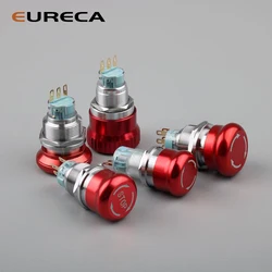 Interrupteur à bouton métallique CNC 16/19/22mm, verrouillage automatique, dispositif d'arrêt d'urgence, étanche, tête de champignon, gravure, routeur 