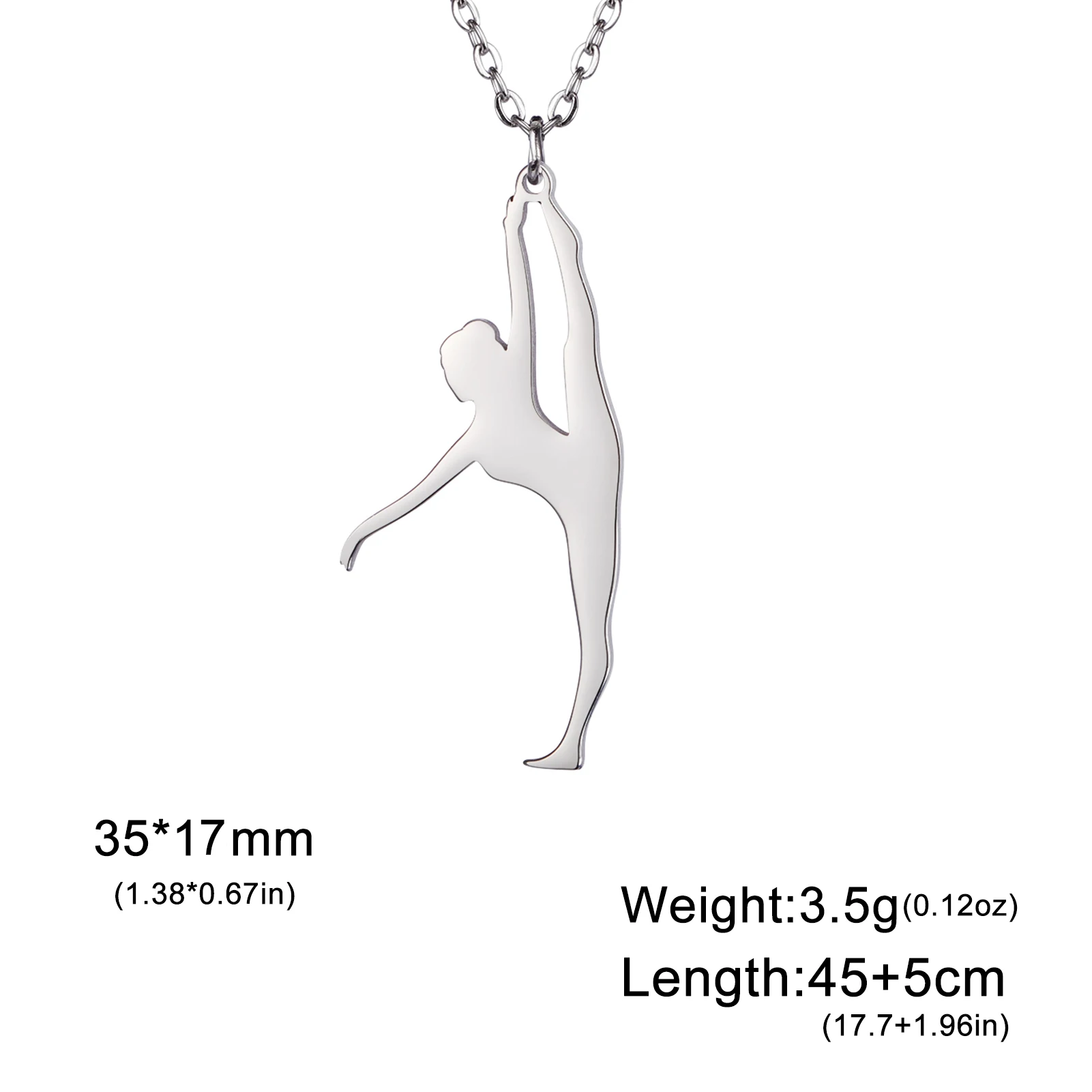 ENSIANTH Collana Con Ciondolo Ginnastica Per Donne E Ragazze - Regalo Ispirazionale In Acciaio Inossidabile