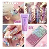 Eye Sequins Gel Mermaid Scale Face Body Lip Sequins Glitter Powder Eye Shadow Bright Polarized Dance Nail Decoration Makeup 50ML 5