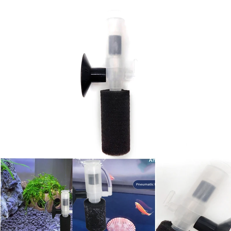 Aquarium Multilayer Media Durable Filter Fish Tank Mini Filter Biochemical Sponge Internal Purifier for Increase Oxygen Gas Pump