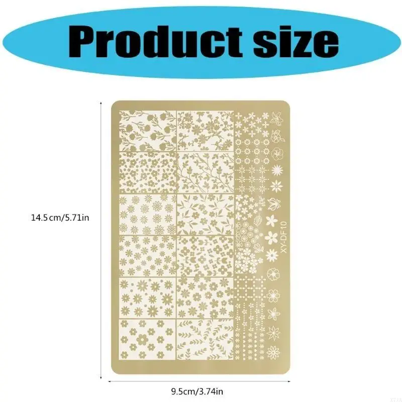 1Set Art Stamping Temeplates Art Stamping Plates DIY Tools X7JA