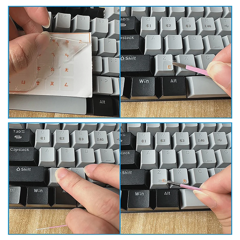 1Set Korean Tear-Off Film Keyboard Sticker Desktop Laptop Key Sticker thumbnail 10