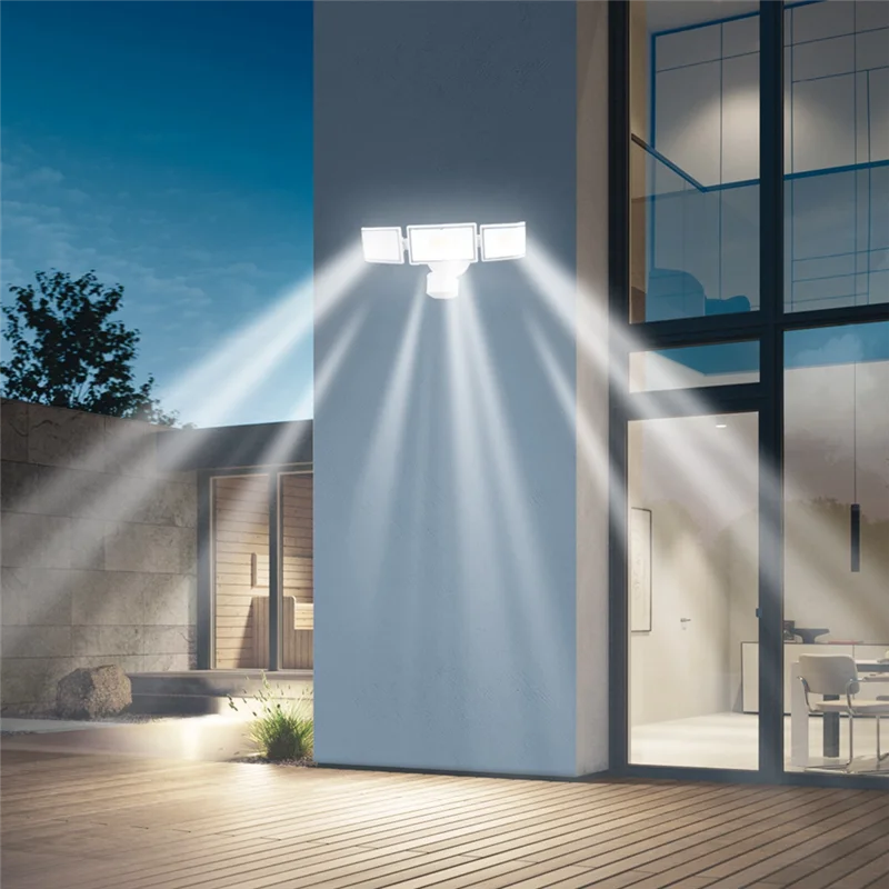FUGEE-2 Pack LED Flood Lights Outdoor, 70W 7000LM Super Bright Outside Work Light With Plug Ip65 Waterproof 6500k Floodlight For Garage Yard Lawn - View #2