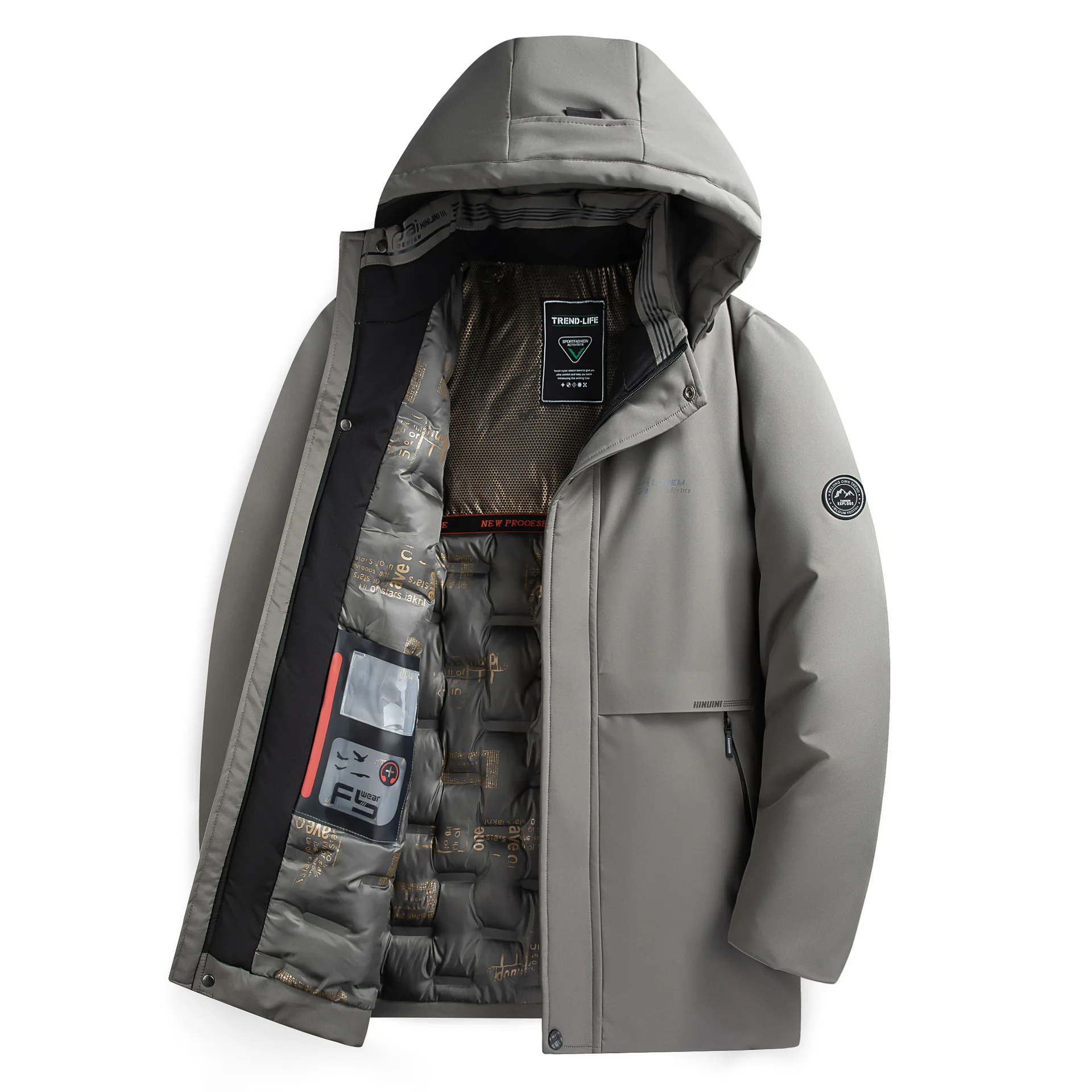 Parkas Coat Parka Coat Parka Men Coats Winter Jacket Men Thicken Hooded Waterproof Outwear Warm Coat Fathers' Clothing Casual Men's Overcoat