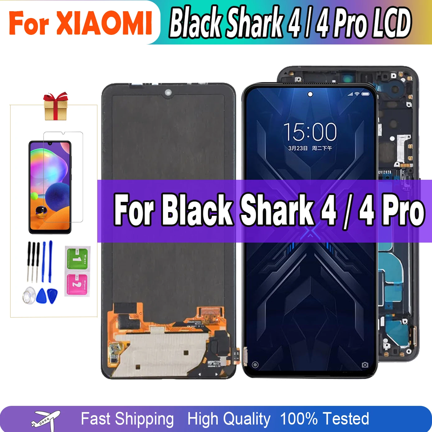 

6,67 "Оригинальный ЖК-дисплей для Xiaomi Black Shark 4 PRS-H0/A0 для BlackShark 4 Pro 4Pro, ЖК-дисплей, сенсорный экран, дигитайзер, запасные части