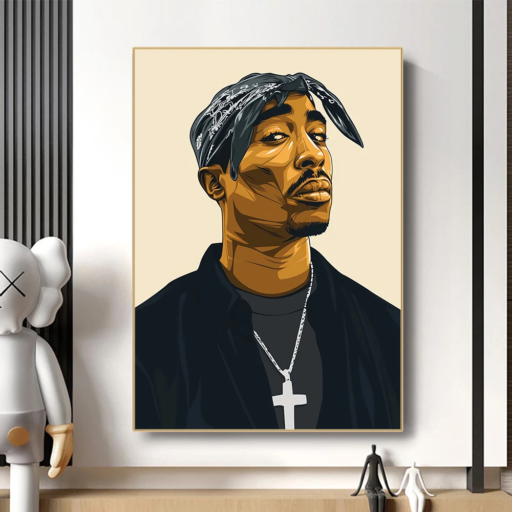 Hip Hop Singer 2pac Wall Art Canvas Painting Rap Legends Tupac