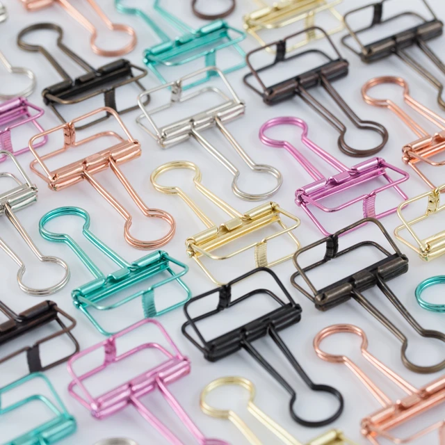 2 Gold Skeleton Binder Clips hollow Out Long Tail Clip Planner Clips Journal  Clips Notebook Clips Skeleton Clips Stationery 