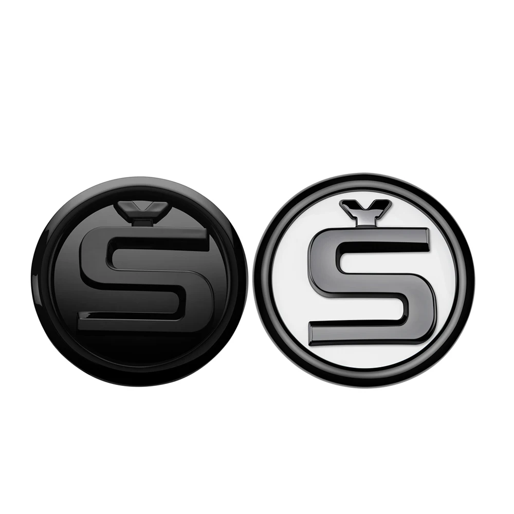 90Mm 100Mm S Logo Sticker Per Skoda Kodiaq Superb Octavia Kamiq Enyaq Skoda Car Front Grille Sticker Skoda Hood Sticker