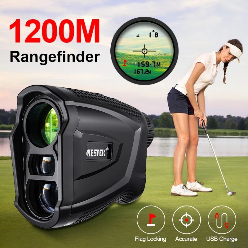 Golf Rangefinder for Hunting 600-1200m Charge x6 Flag-Lock M/Yd Unit Magnet Vibration Laser Distance Meter with slope Telemeter laser rangefinder distance meter