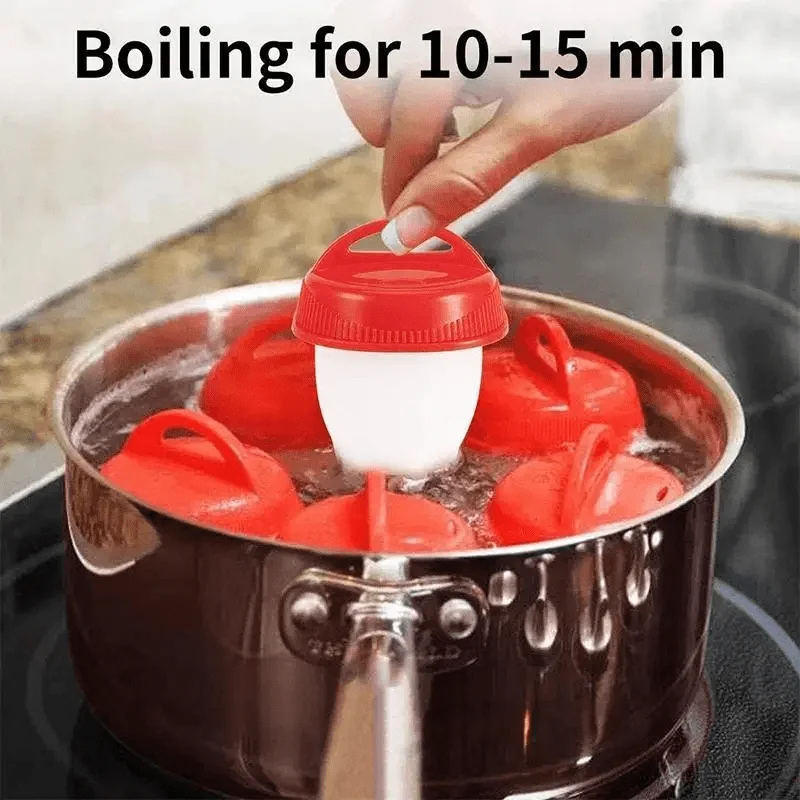 Silicone Egg Poacher High-Temperature Resistant Cooking Cups Egg Boiler Mold Cup for Perfect Hard Boiled Eggs Easy Shellless Breakfast Prep