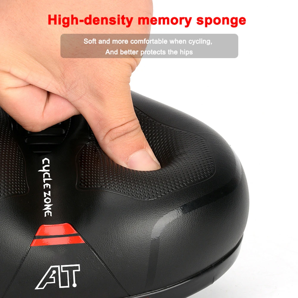 Bicycle Saddle Bicycle Saddle for Men Women MTB Road Bike Shock Absorbing Comfortable Big Butt Safety Warning