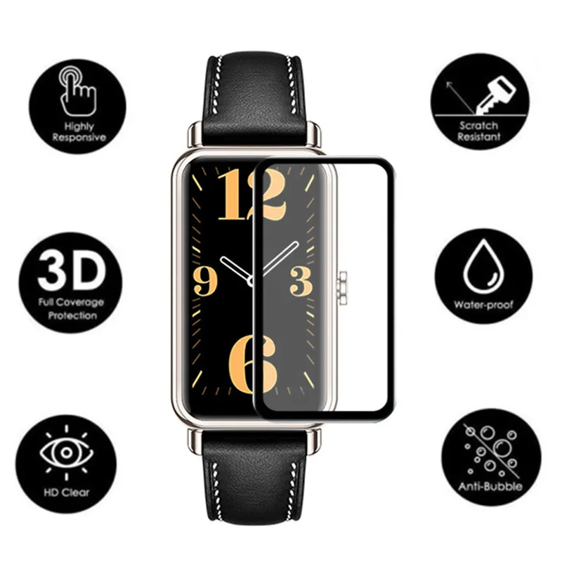 

3D Curved Edge Protective Film For Huawei Watch Fit Mini Full Coverage Screen Protector Film
