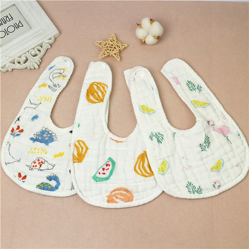 아기 8 겹 코튼 부드러운 앞치마 트림 천, 신생아 유아 침을 흘리는 턱받이 타액 수건, 남아/여아 아기 액세서리, 아기 용품 