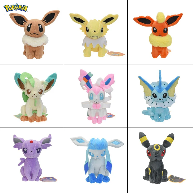 Eeveelutions Plush Doll Set of 9 Pokemon ALL STAR COLLECTION eevee Tagged  NEW JP