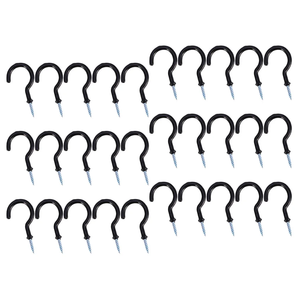 

30pcs Ceiling Hooks Screw Mounted Hooks Heavy Duty Mug Hooks Under Cabinet