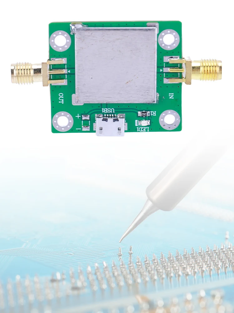 LNA RF 전력 증폭기, USB 전원 공급 포트 및 SMA 케이블, 이득 20DB, 저잡음 RF 증폭기, 50M-6GHz