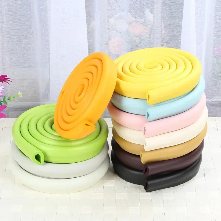 2M U Shape Baby Safety Corner Protector From Children Home Furniture Corners Angle Protection Child Safety Table Protector Tape silicone table corner protector,table corner protector,furniture anti collision strip,door anti collision protector