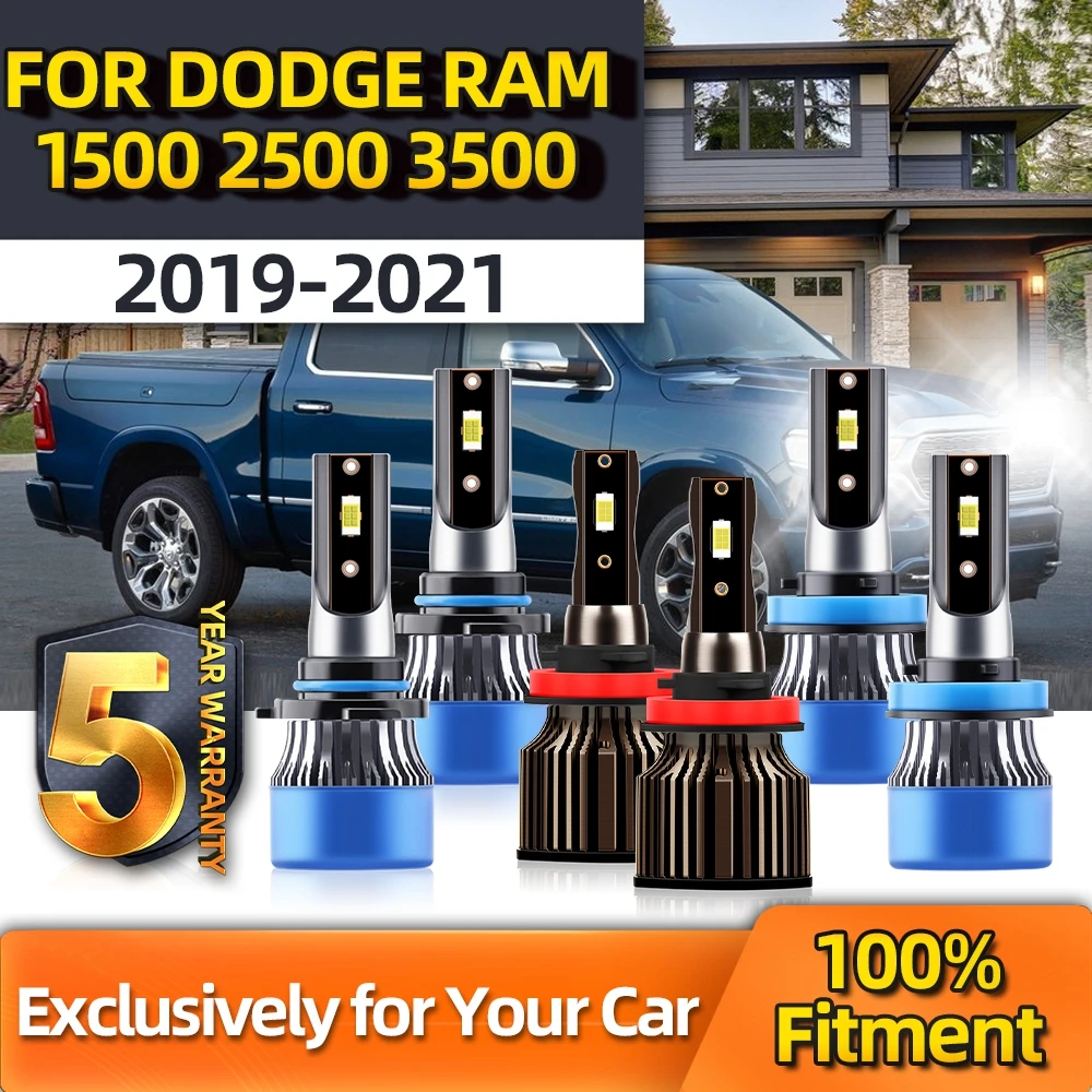 

Led 9005 High H11 Low H11 Fog Lamp Led Light Car Accessory Combo Easy To Install For DODGE RAM 1500 2500 3500 2019 2020 2021