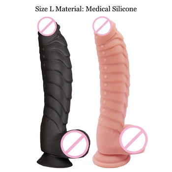 Huge Silicone Scaly Dildos with Suction Cup Soft Big Dick Realistic Penis Erotic Thick Phallus Sex Toys for Women Masturbation 5