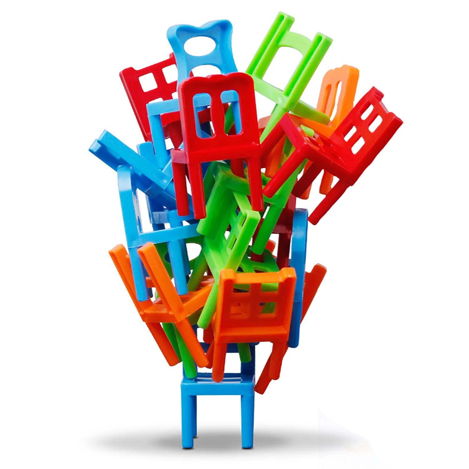 48pcs children's DIY stacking music building block balance chair toy puzzle parent-child interactive toy 4