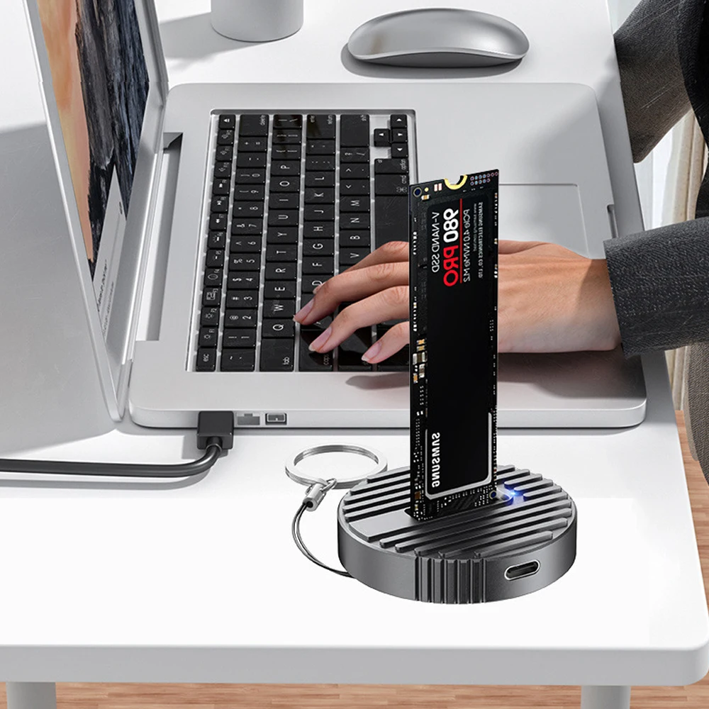 USB to M.2 SATA NVMe Enclosure 10Gbps External SSD Case Tool-Free NVME Reader for 2230 22420 2260 2280 Storage Box House