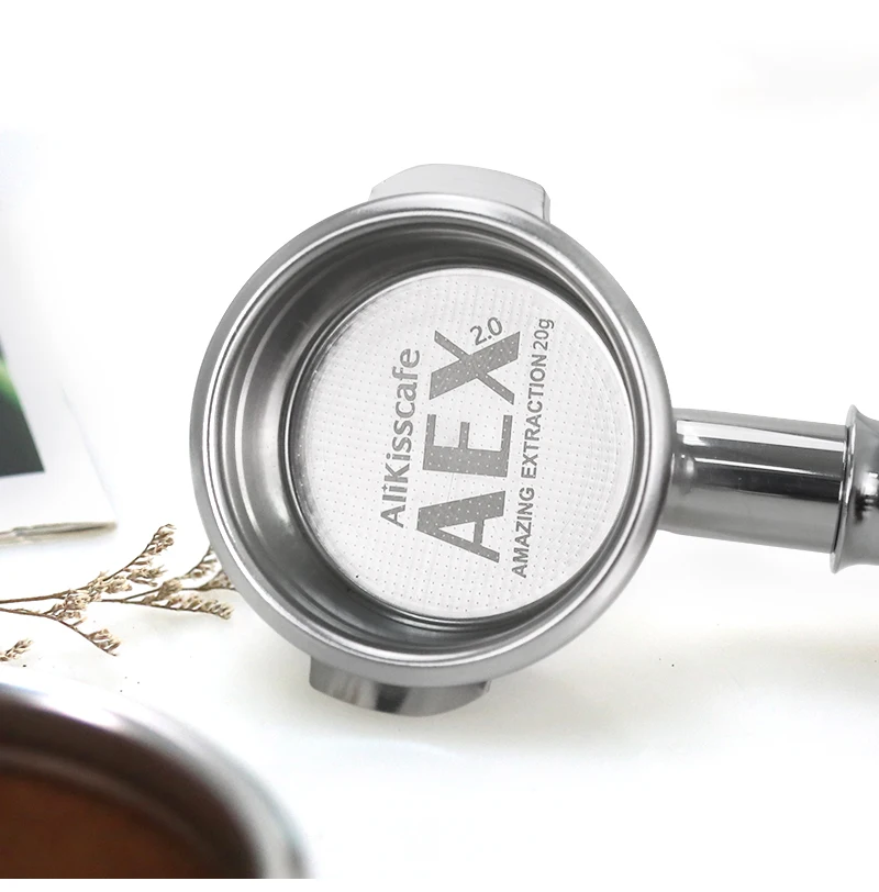 Alikis scafe Kaffee bodenloser Sieb träger nackt 58mm für E61 Edelstahl Filter korb Barista Espresso maschine Zubehör – Detail 10