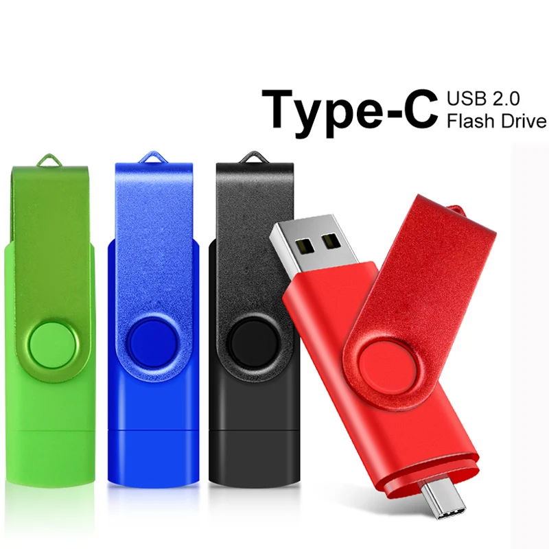 Type c pendrive Metal OTG 2 IN 1 4GB 8GB 32GB 64GB 128GB usb memory stick