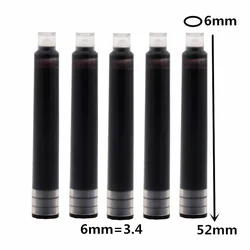 Elegant Fountain Pen with Fine Nib for Business and School Use (5pcs Ink Black)