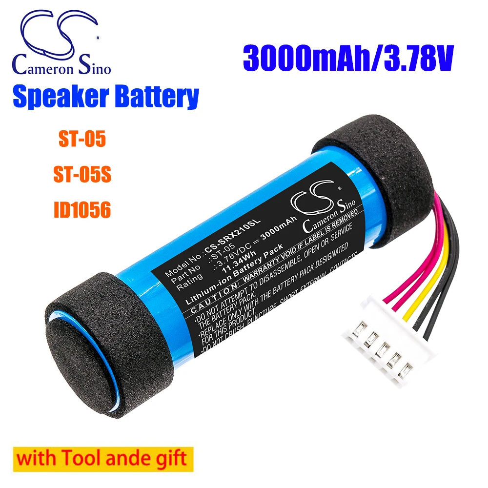 

CameronSino ST-05，05S ID1056 3000mAh 3.78V Li-ion Battery for Sony SRS-XB21