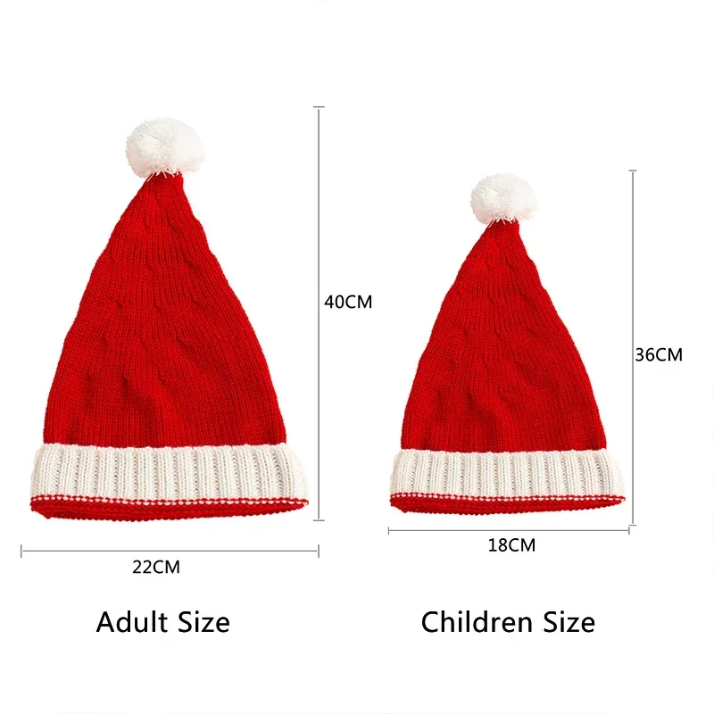 Christmas hat fall and winter knitted warm wool hat parent-child models Christmas party baby mom knitted