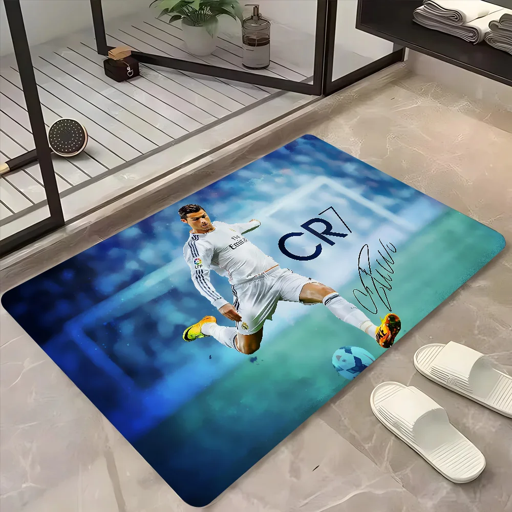 Cristiano Ronaldo CR7 Floor Mat Doormats Home Carpet Foot Mat Bathroom Absorbent Mats Anti-Slip Mats Home Decor Supplies floor mat non slip mat door mat fun doormat carpet mat