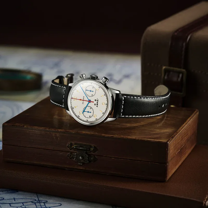 Seagull 1963 70th Anniversary Reissue Edition 37.2mm Chronograph Men Manual Mechanical Watch Original Air Force Reloj ST1901 New 5
