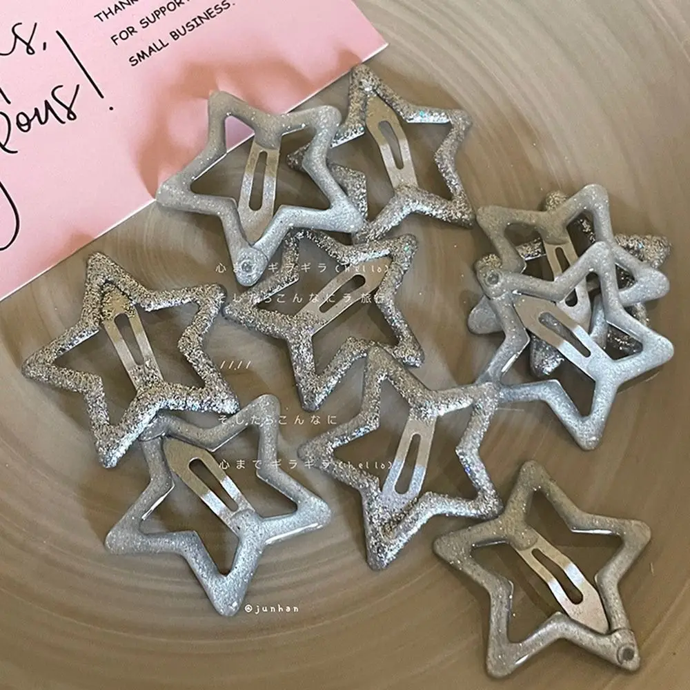 

Shiny Bangs Clip Silver Bling BB Clip Small Hairpin Female Hair Accessories Star Hairpin Metal Hair Clip Korean Style Headwear