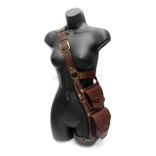

Medieval Renaissance Belt Pocket Viking Knight Pirate Cosplay PU Leather Retro Sports Outdoor Bag Fashion Unisex