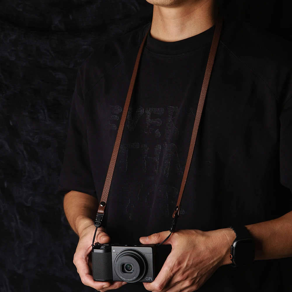Premium Leather Camera Strap with Quick Release for DSLR & Mirrorless Cameras