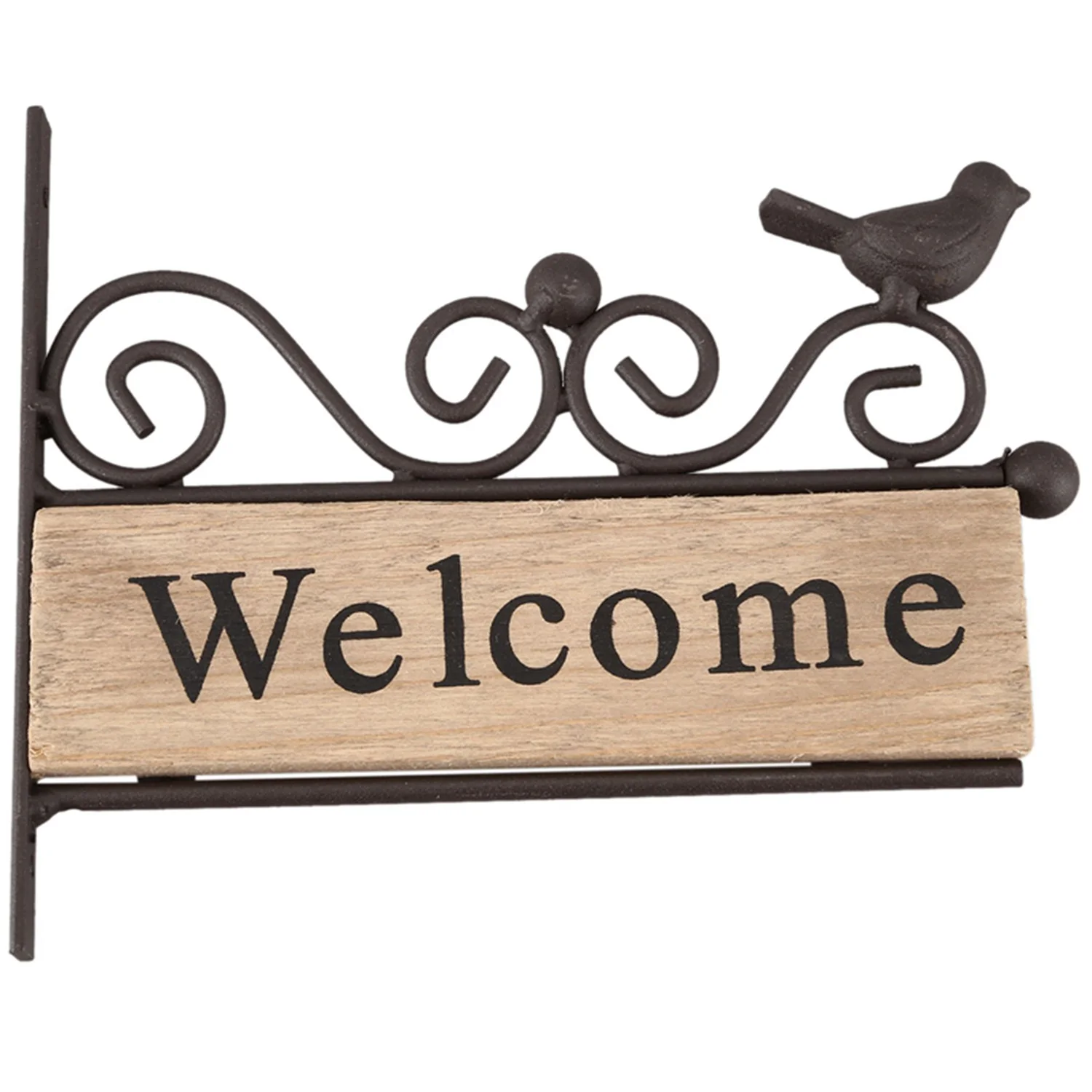 Madeira Bird Welcome Door Placa Sinal de Montagem na Parede Placa Vintage Retro Bar Café Loja Loja
