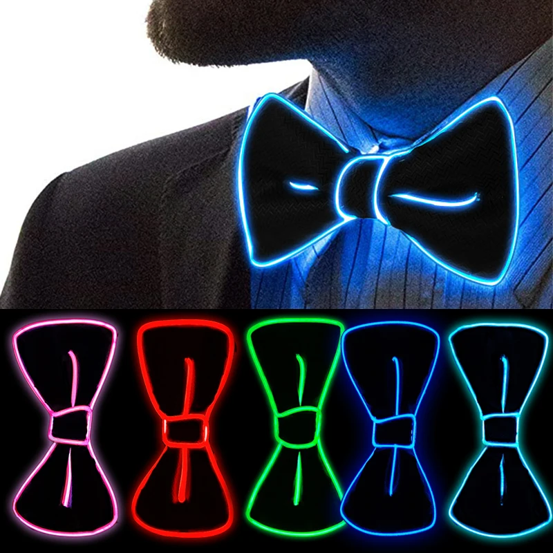 LEDLightUpBowTieGlowintheDarkLuminousNecktieforWedding