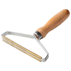 Dual-Sided Fabric & Wool Shaver - Portable Manual Lint Remover Tool (Wood)
