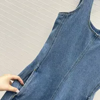 Women's Washed Denim Jumpsuit, Sleeveless Tank Jumpsuit, High-Quality Flared Pants, 2026 Spring New Arrival, Y2K Style - Image 5