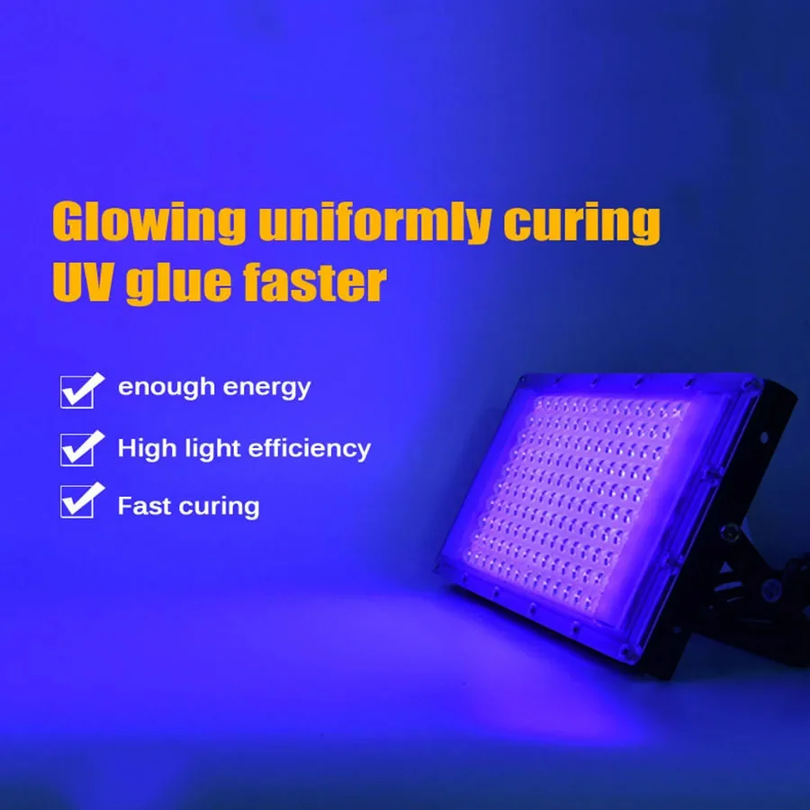 300W UV 395nm Black Light Ultravilet Flood Light Halloween Xmas Glow Party Fluorescent Poster Stage Disco Dance Aquarium Decor