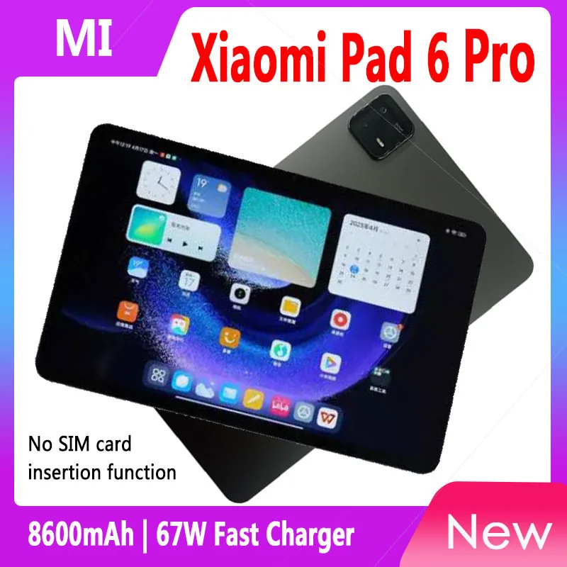 Xiaomi Mi Pad 6 PRO Tablet Snapdragon 8 + 11 pollici 144Hz 2.8K Display 4  altoparlanti Stereo 8600mAh 67W caricabatterie rapido Android 13 MIUI14