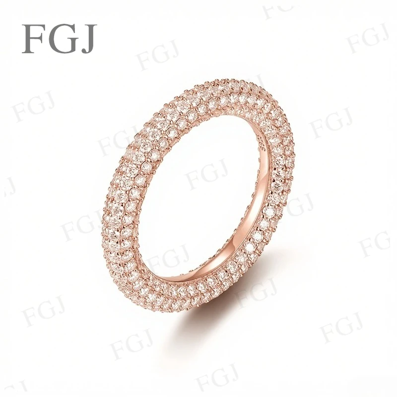 Anpassbare Ringe 10K 18K Gold Multishapes Diamantband Verlobungsring 1-5CT D Farbe VVS1 Moissanit Lab Grown Diamantringe – Detail 9
