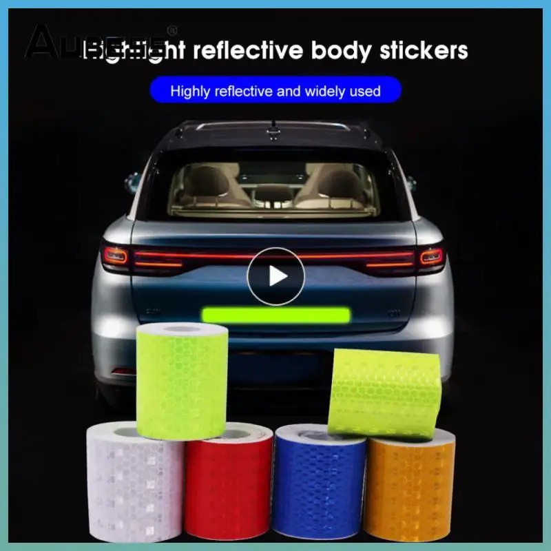 

1PCS 100cm*5cm Car Reflective Safety Warning Car Decoration Sticker Reflector Protective Strip Film Auto Motorcycle