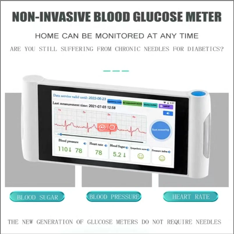 

No Need To Take Blood Glucose Meter Heart Rate Blood Oxygen Multifunctional Test Instrument Suitable For Diabetic Patients
