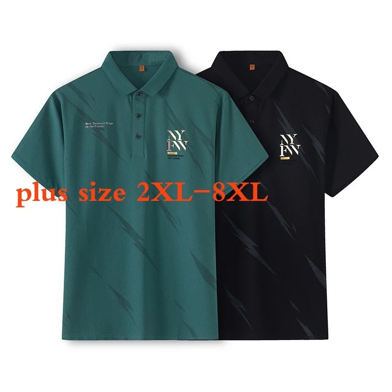 

Keluaran Baru Fashion Suepr T Shirt Rajut Kasual Longgar Lengan Pendek Musim Panas Pria Ukuran Plus 2XL 3XL 4XL 5XL 6XL 7XL 8XL