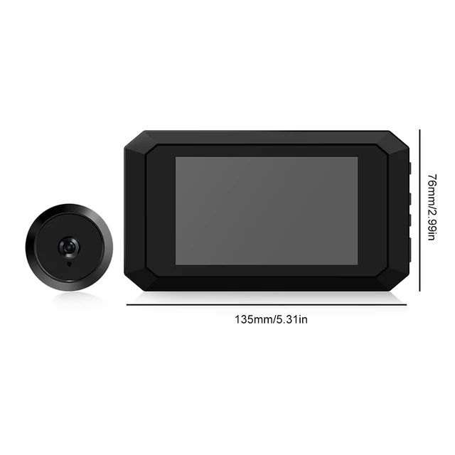 Digital Magic Eye Electronic Viewfinder Night Vision Safety Door Viewer Photo Recording Door Peephole Camera 3.97in LCD Screen 6