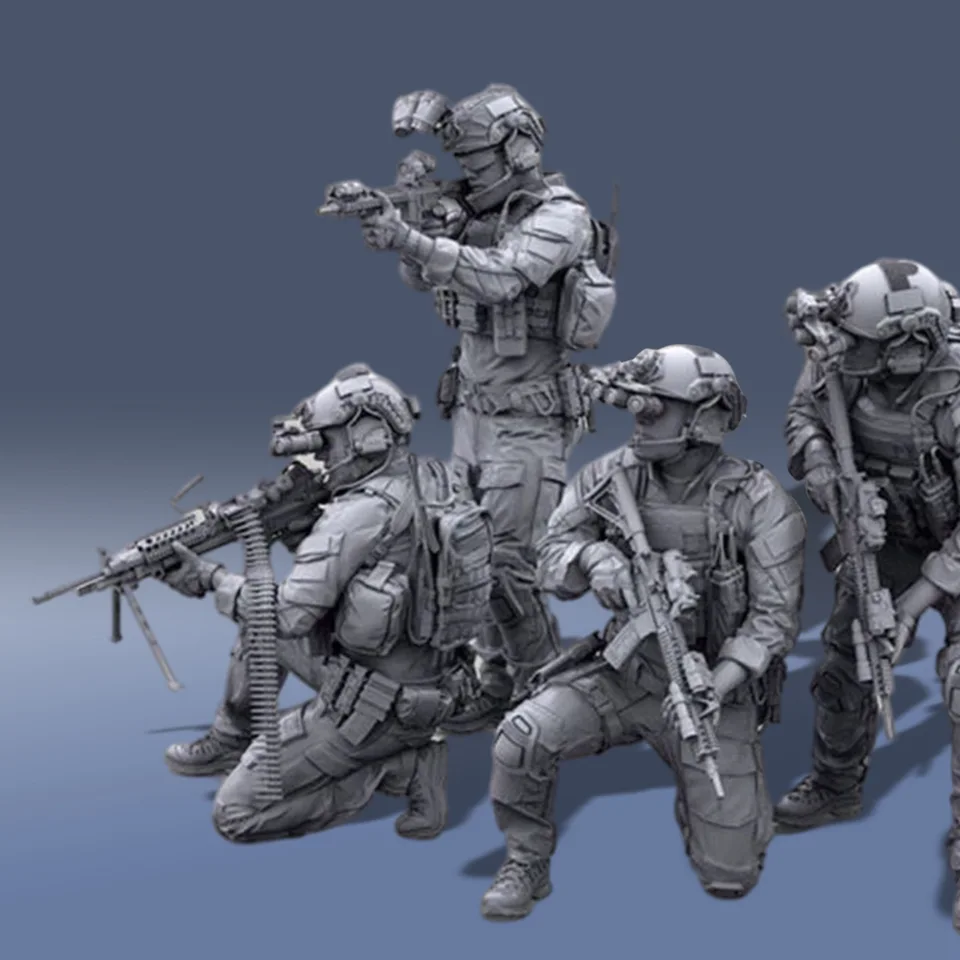 Figurine Soldat Forces Spéciales 1:35 En Résine Non Peinte - Modèle Militaire
